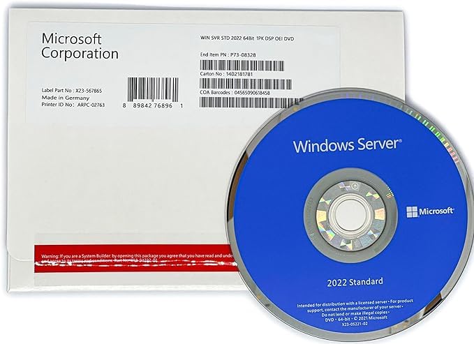 Microsoft Windows Server 2022 Standard Additional License | 4 Core | POS Initial Purchase (no media, no key)