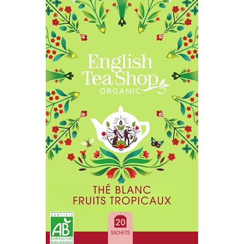 English Tea Shop - English Tea Shop - Thé blanc bio aux fruits tropicaux et citronnelle - Boîte de 20 sachets