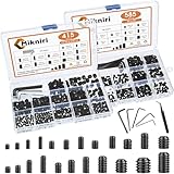 1000 Pcs 24 Size Set Screw Assortment Kit -Metric Screw Assortment and SAE Allen Set Screws for Bathroom...