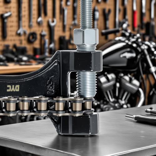 Image of DYC 420 Gold Chain 132 Links with 5 Master Links and Chain Breaker Tool | Gold 420 chain kit for mini bikes pit bikes ATVs and go karts using 420 sprockets