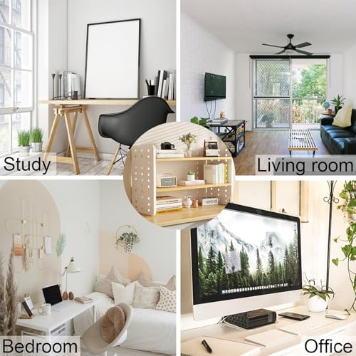Étagère de bureau en bois multifonctionnelle pour optimiser le rangement mural - 7