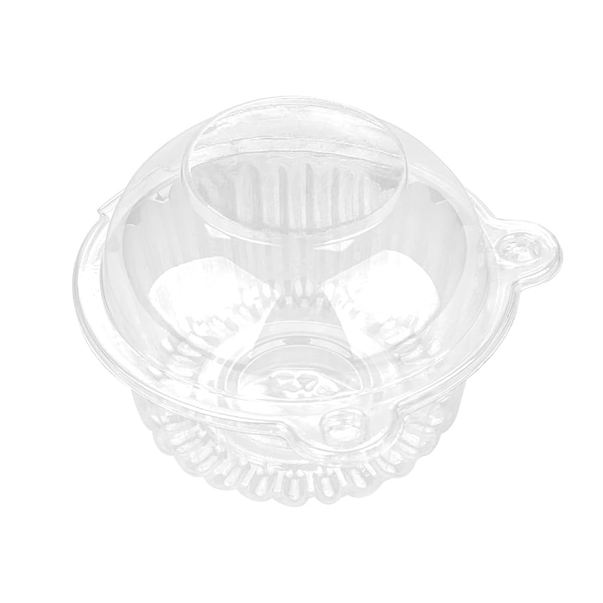 25 Pcs Plastic Single Individual Cupcake Muffin Dome Holders Cases Boxes Cups Pods