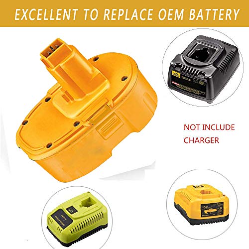 VINIDA 2 Pack 18V 3.6Ah Ni-MH DC9096 Replacement Battery for Dewalt DC9096 DC9098 DC9099 DW9095 DW9096 DW9098 DE9039 Cordless Power Tool - Thumbnail 2