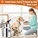 Metal Dog Food Storage Container 18Lbs, Stainless Steel Dog Food Storage Container with Lids Airtight, Pet Food Storage Container for Dogs, Cat Food Bin with Spoon, Keep Food Fresh, Easy to Clean