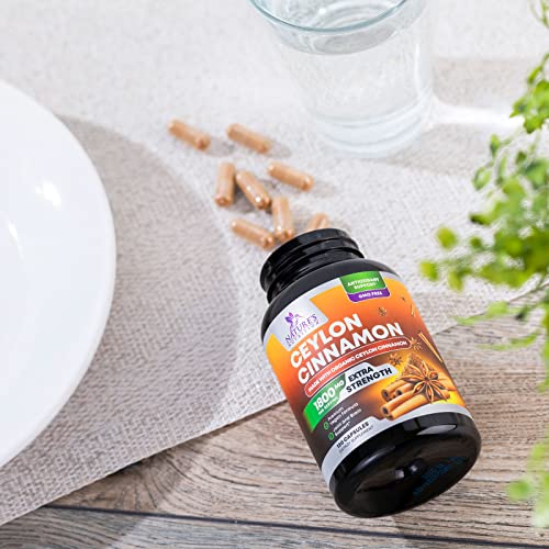 Nature'S Nutrition 0628880 Pure Cinnamon Capsules, Certified Organic Ceylon Cinnamon Pills, Non-Gmo, Gluten-Free, Dairy-Free, Sri Lanka Cinnamon Powder Supplement, Best Vegan True Cinnamomum Vitamins thumb #8