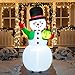 Joiedomi 7 ft Christmas Snowman Inflatable Decoration, Blow Up Snowman with Present Gift Box LED Light Up Christmas Xmas for Blow Up Yard Decoration, Indoor Outdoor Garden Christmas Decoration
