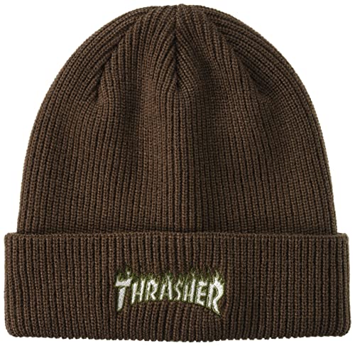 [スラッシャー] [ユニセックス] ニットキャップ (ブランドロゴ) [ 22TH-N53 / FLAME LOGO BEANIE ] 帽子 BRN FR