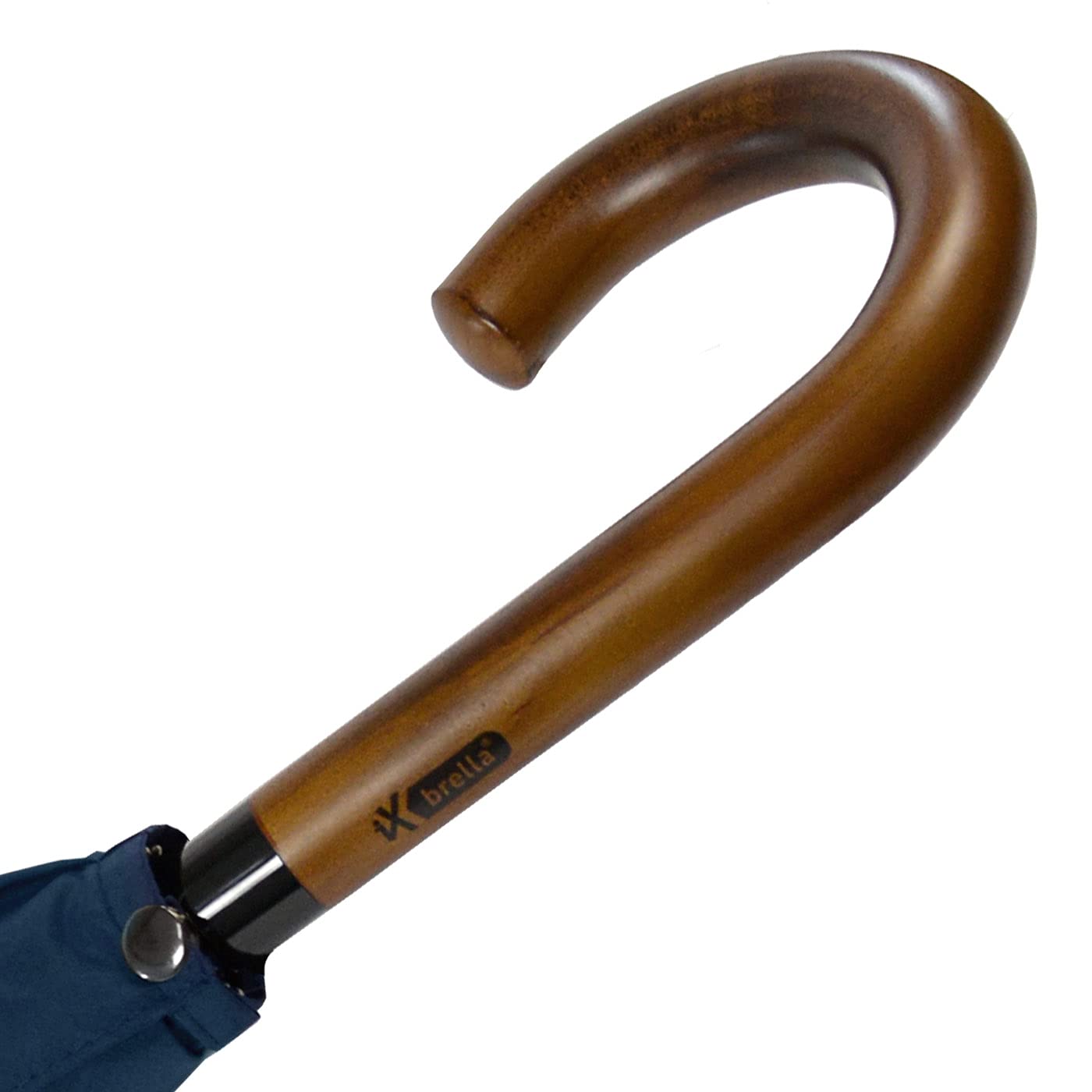iX-brella Ombrello automatico da uomo con manico rotondo in vero legno
