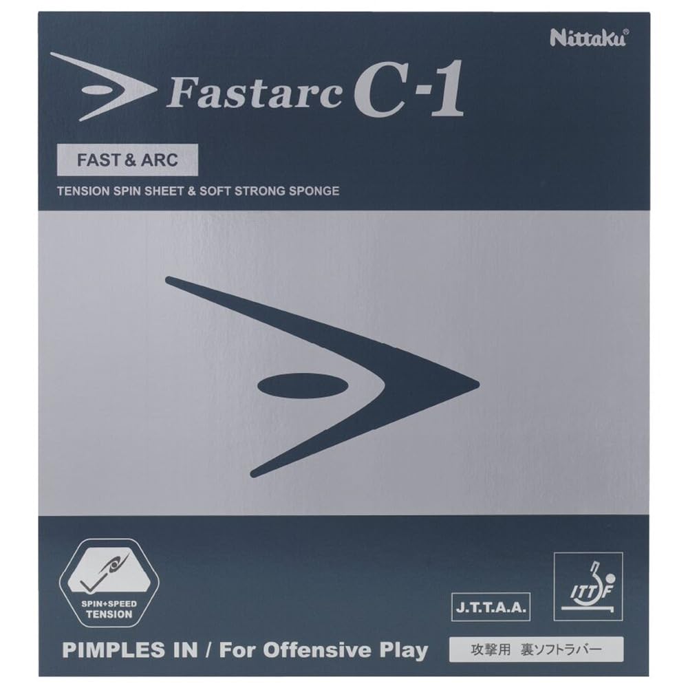 Nittaku Fastarc C1 Table Tennis Rubber Tension Back Soft Black Made Germany
