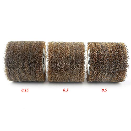 Image of Copper Coated Steel Wire Drawing Polishing Wheel | Surface Finishing Tool for Stainless Steel, Aluminum, Metal, Wood | 0.15mm Copper Coated Steel Wire