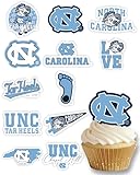 UNC Cupcake Topper Party Supplies for Football, Birthday, Graduation Party Decorations (24 Pieces) (North Carolina Tar Heels)