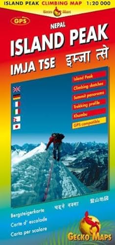 Island Peak /Imja Tse. Climbing Map /Bergsteigerkarte. 1:20'000 Island Peak, Climbing sketsches, Summit panorama, Trekking profile, Khumbu, GPS compatible1:1,6 Mio. Monasteries, Pilgrimage, Sacred Places, GPS-Compatible / Index
