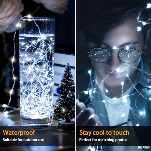 Image of VOOKRY 32 Pcs Fairy Lights Battery Operated, 10 ft 30 LEDs String Lights