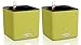 Produktbild Lechuza "Cube Color 14" Pflanzgefäß mit ERD-Bewässerungs-System, Limettengrün, 14 x 14 x 14 cm, 2er-Set