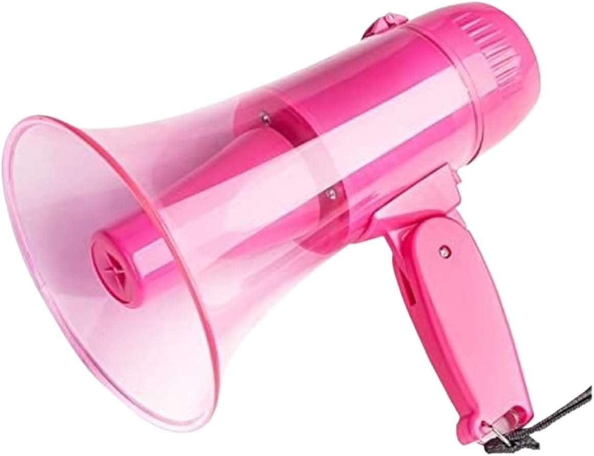 Megaphone Loud Hailer Portable Megaphone Bullhorn USB Port Power Megaphone Speaker with Built-in Siren Megaphone for Sport