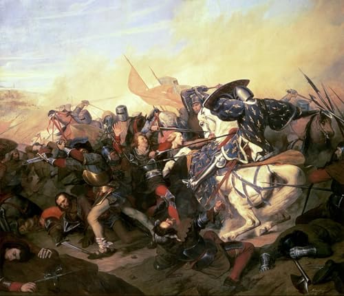 La Bataille de Cassel Henry Scheffer poster art mural classique impression peinture huile 60x90