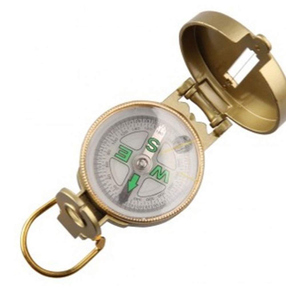 ACiyD Bussola a Spirale Dorata Bussola Portatile Bussola di Navigazione Esterna Strumenti per Orienteering e Sopravvivenza Alpinismo o Escursionismo Durevole