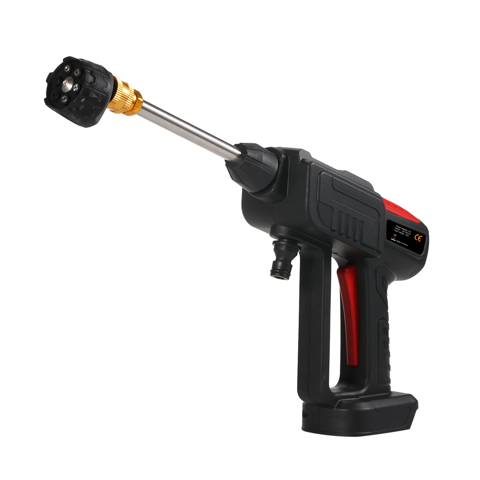 Limpiador de alta presión 60 bar 300 W recargable 6 en 1 para coche, jardín y herramientas