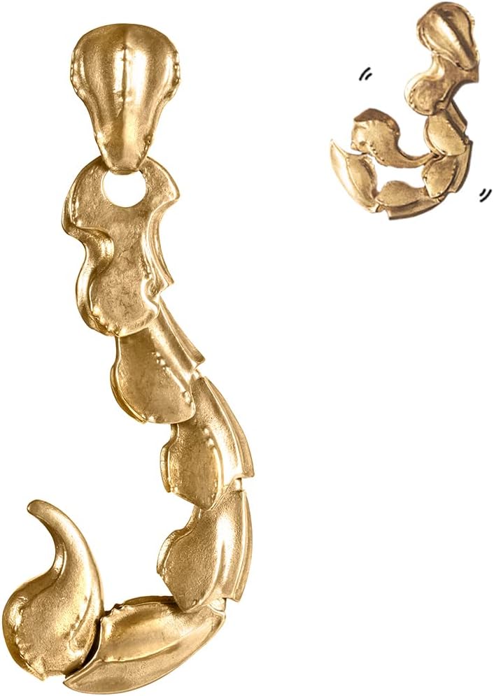 COPPERTIST.WU Scorpion Tail Pendant Necklace Fidget Jewelry Shakeable for Scorpio Birthday Gifts