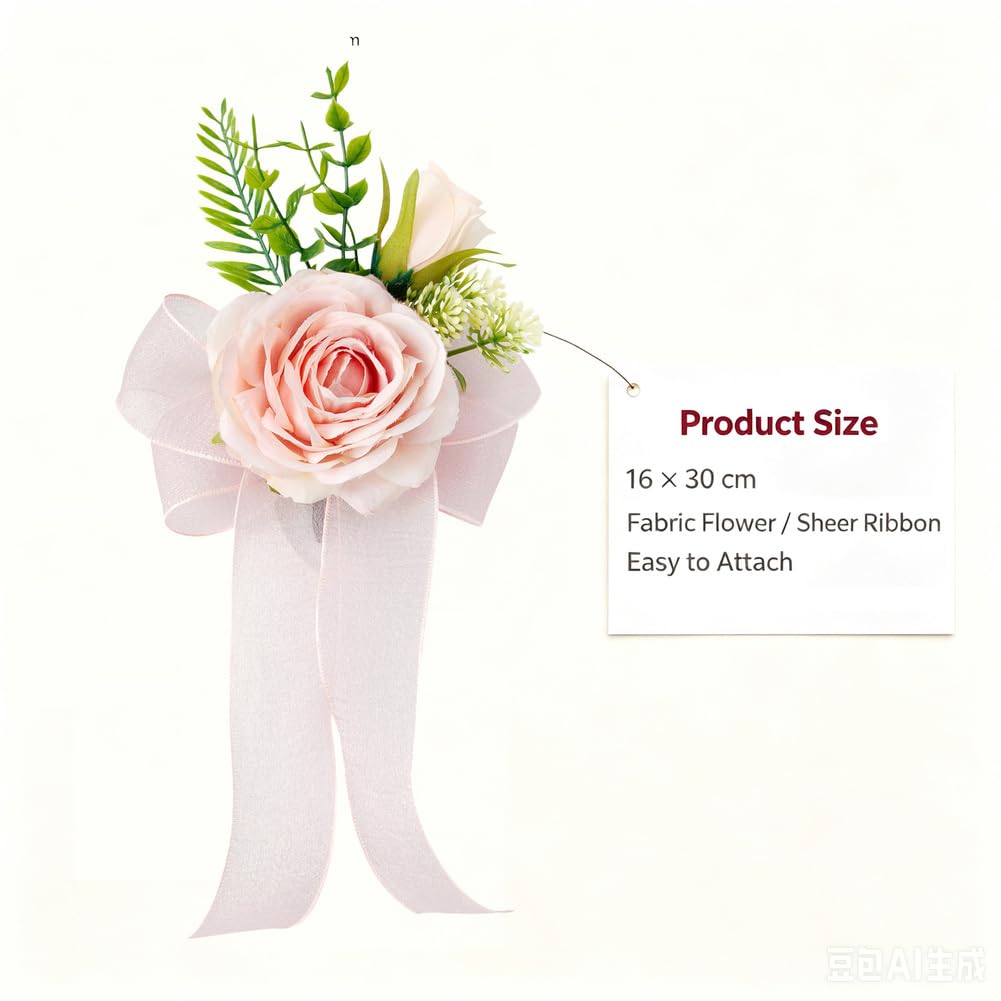 Autoschmuck 12 Stück Autoschleifen rückspiegel deko Hochzeitsauto Autodeko