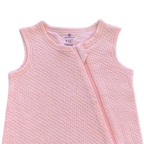 Image of HonestBaby Organic Cotton Matelasse Wearable Blanket, Pink, Large