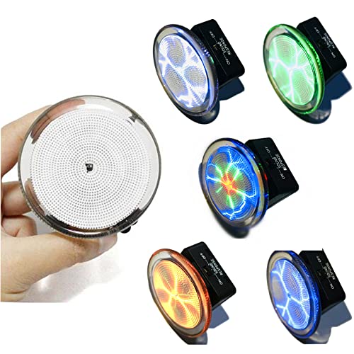 LUCKYFISH Plasma Plate Portable and Clip-on Mini Pocket Plasma Disk with Sound and Touch Response, Suitable for Party Decoration,Outdoor Activities Warning Signal and Science Gift 2.5Inch 5 Colors