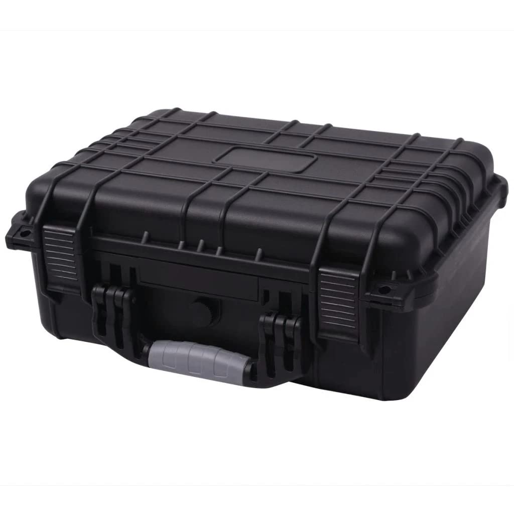 vidaXL Protective Equipment Case 40.6x33x17.4cm Black Durable Carry Box Trunk