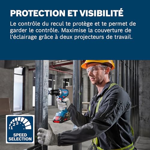 Perceuses visseuses sans fil GSR 18V 65 BOSCH avec 2 batteries 18V 5.0Ah chargeur Boxx 06019N3203 - vue 5