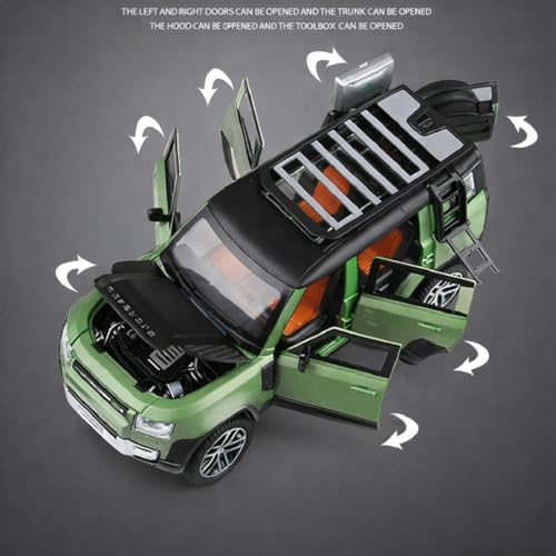 Image of Pringo Fortuner Toy Car for Kids | 1:36 Scale Diecast Pull Back Metal SUV Car | Openable Doors, Boot, Light & Sound Fortuner Toy Car for 3+ Year Boys | Gift Toy for Kids (Defender Green)