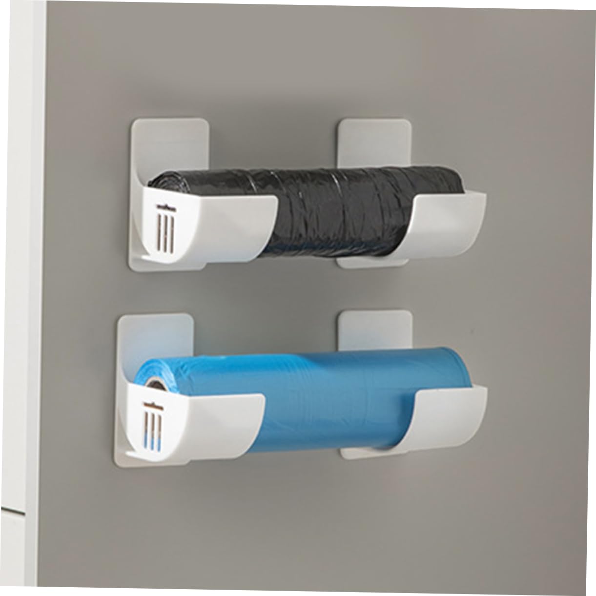 Garneck 5 Set Porta Sacco della Spazzatura Salva Borsa della Spesa Organizzatore di Sacchetti per Rifiuti Dispenser per Sacchetti di Immondizia Salvaborse da Parete Plastica 4 Pezzi * 5