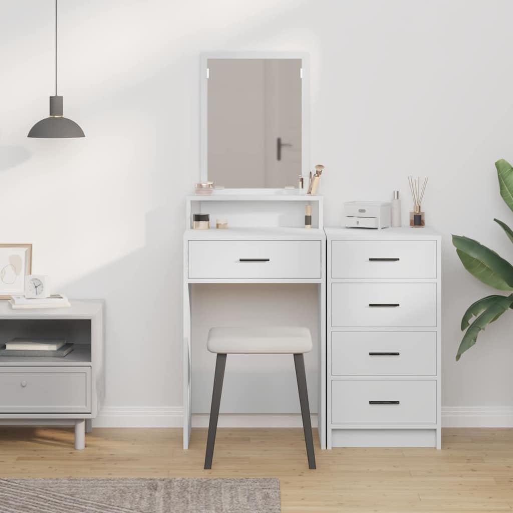 vidaXL Mesa Tocador 50 x 41 x 140 cm Madera de ingeniería | Mucho espacio para todas tus cosas, Un look moderno que se adapta a cualquier decoración,