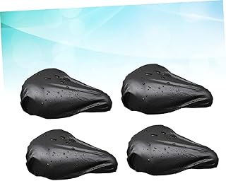 Sosoport 4 Peças Capa De Ciclo De Mountain Bike Suprimentos De Bicicleta Capa De Chuva De Bicicleta Almofada De Bicicleta Capa De Sela De Bicicleta Capa De Chuva Almofada De Gel Para