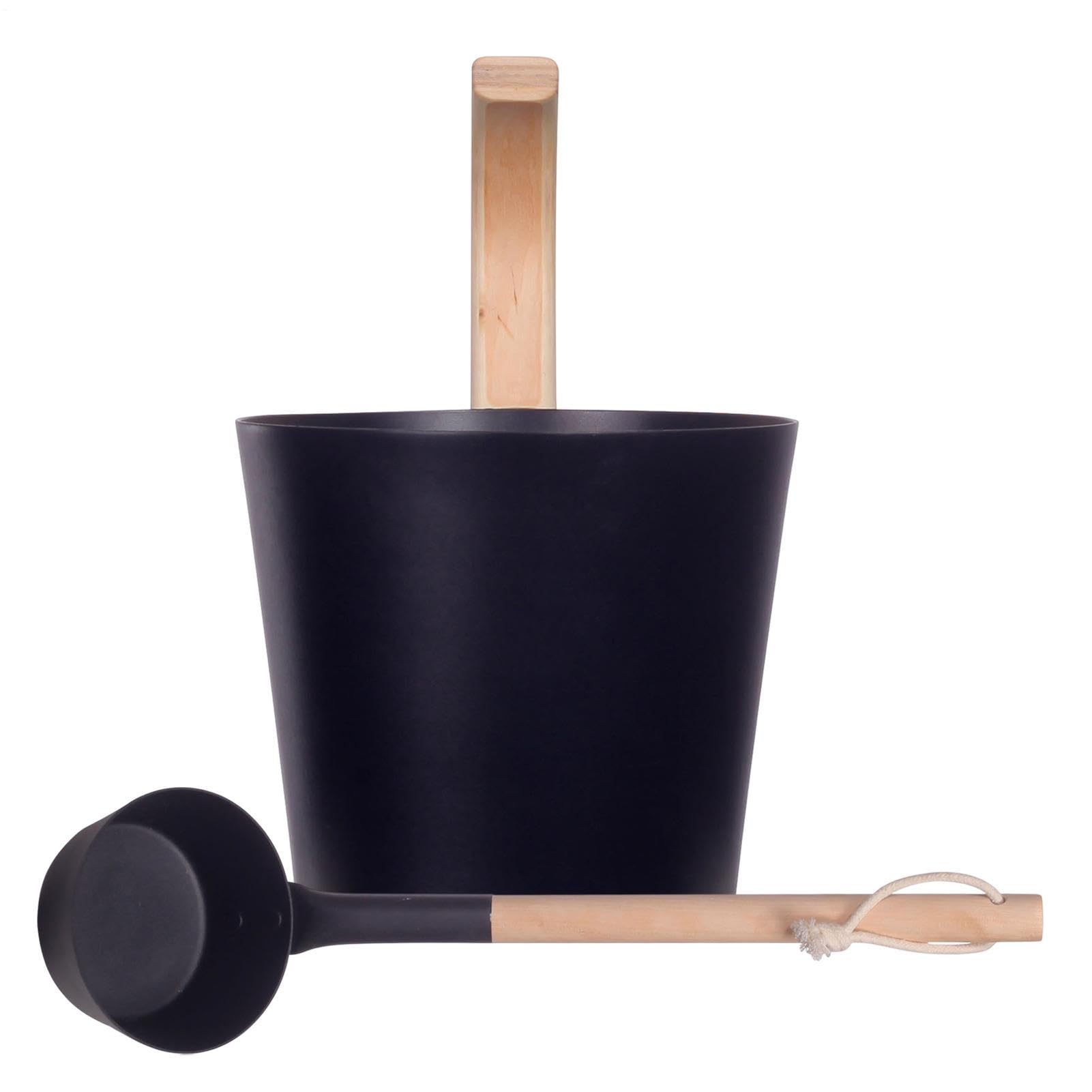 Kit de Cubo de Sauna, Cubo de Descarga de Sauna | Barril de | Aluminio para Centro de SPA y baño de Sauna Interior de 7L - Sauna Seca Resistente al Calor imprescindible para el baño, la b