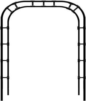 Garden Arch with Plant Box, Outdoor Garden Lawn Backyard, Wedding Party Decoration, Garden Arbor with Gate for Climbing Vines and Plants, Easy to Install