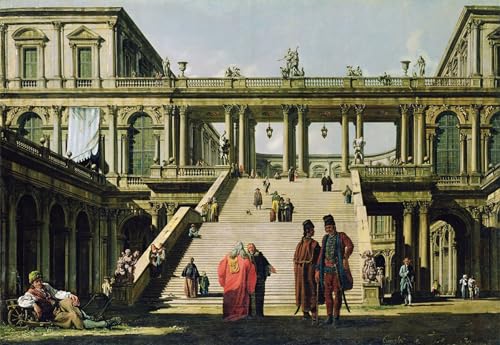 Peinture Murale Bernardo Bellotto Toile Premium d'Art Classique Paysage Idéal 60x90cm