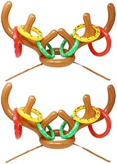 JOYIN Inflatable Reindeer Antler Toss Game for Christmas Party-One Size Fit All
