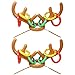 JOYIN Set of 2 Inflatable Reindeer Antler Toss Game for Christmas Party-One Size Fit All (2 Antlers 12 Rings)