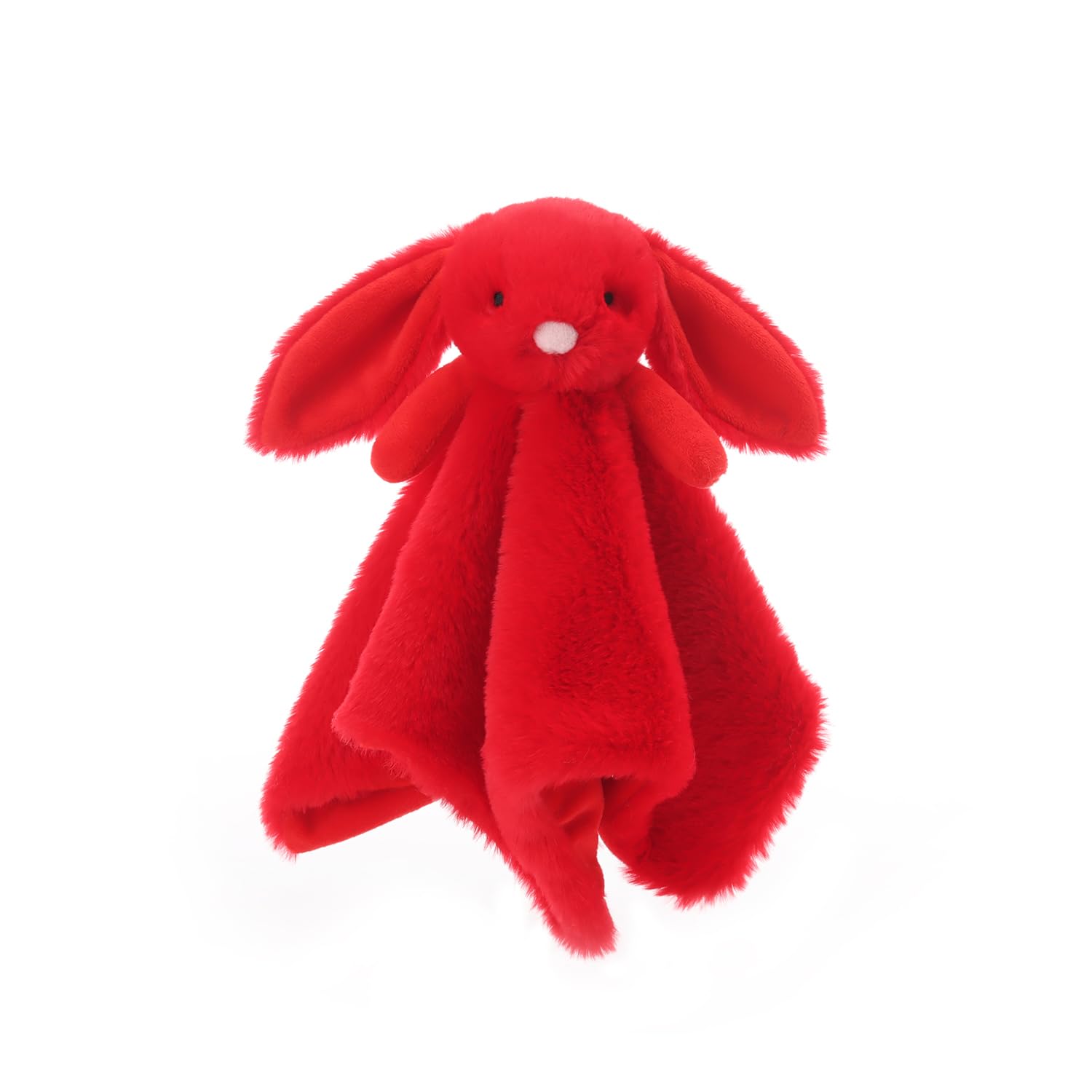 Apricot Lamb Red Bunny Rabbit Comforter Soft Lovey Security Blanket 14x14