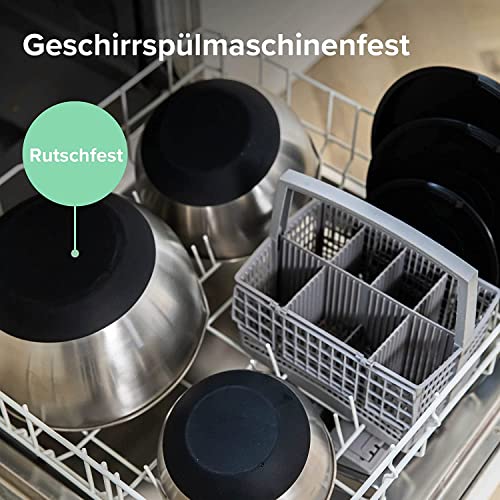Edelstahl Schüssel Set Coninx mit Deckel und rutschfestem Boden
