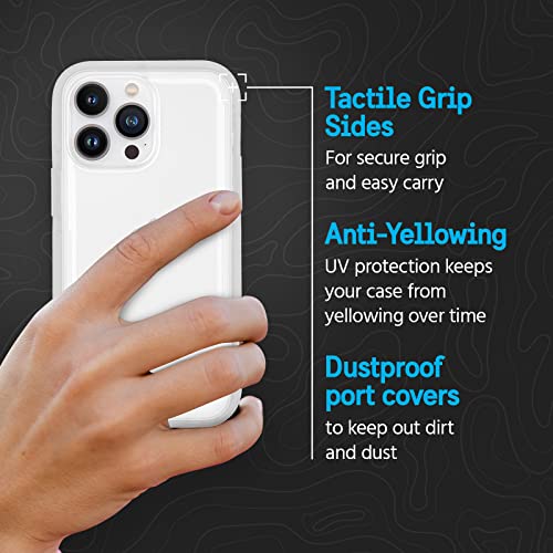 Image of Pelican Voyager Series - iPhone 13 Pro Case - 18ft Military Grade Drop Protection, Compatible with Wireless Charging - with Belt Clip Holster - Heavy Duty, Rugged, Anti Yellowing - Clear