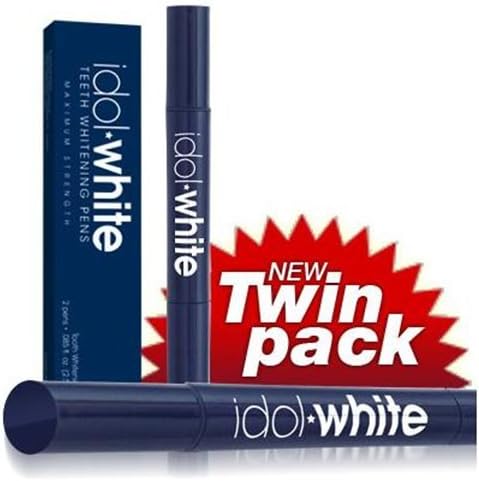 Idol White Teeth Whitening Pen - Teeth Whitener Gel for Whiter Teeth and Brighter Smile ~ 2 Pens, 30 Day System