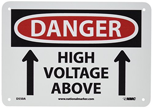 Panneau Danger High Voltage NMC en aluminium robuste pour l'extérieur