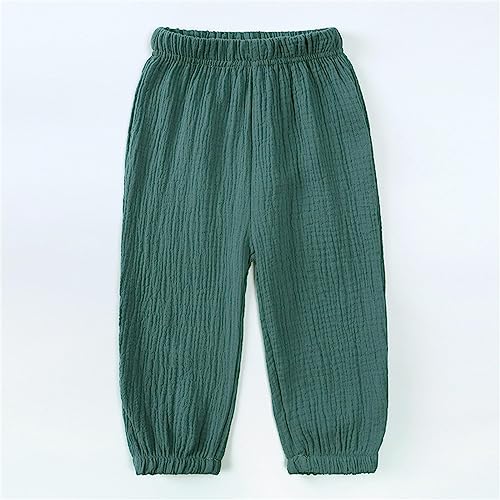 Moonker Kids Girls Linen Cotton Jogger Pants High Elastic Waist Solid Color Baggy Casual Trousers Soft Baggy2
