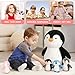 MMguai 5 Pcs Penguin Stuffed Animals with Babies Inside Belly, 16 Inch Plush Penguin Mommy with 4 Cute Baby in Zippered Tummy, Soft Cuddly Plushies Gift for Kids, Birthday, Party, Valentines
