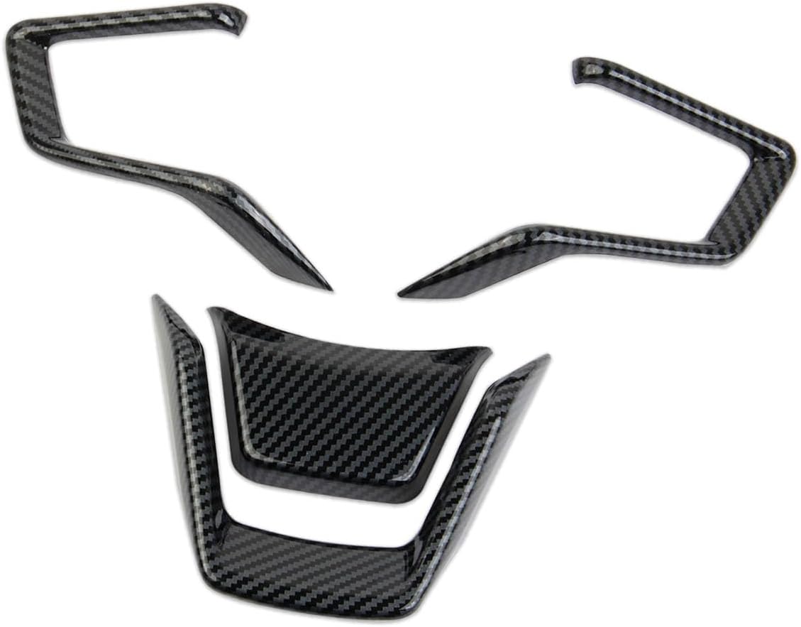 Steering Wheel Cover Molding Trims for 2018-2025 Subaru Crosstrek/Legacy/Outback,2019-2025 Ascent/Forester,2017-2025 Impreza,2022-2025 WRX (Carbon Fiber Style)