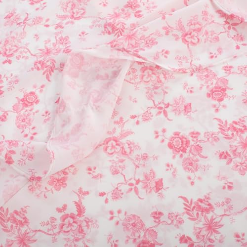 Image of Belle Poque Sun Dresses for Women Spring Summer Floral Midi Flowy Spaghetti Ruffle Wedding Guest Tea Party Dress