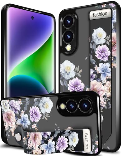 Coque Samsung Galaxy silicone avec sangle de doigt pour éviter les chutes d'écran