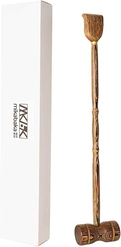 Rascador de espalda con martillo de masaje, 100% madera natural, rascador de espalda tradicional similar a los dedos para adultos, hombres y
