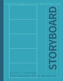 Storyboard Notebook – Japanese-Style Animation Frame Template: 5-Frame Vertical Layout | 8.5” x 11” | For Animators, Creators, and Visual Storytellers