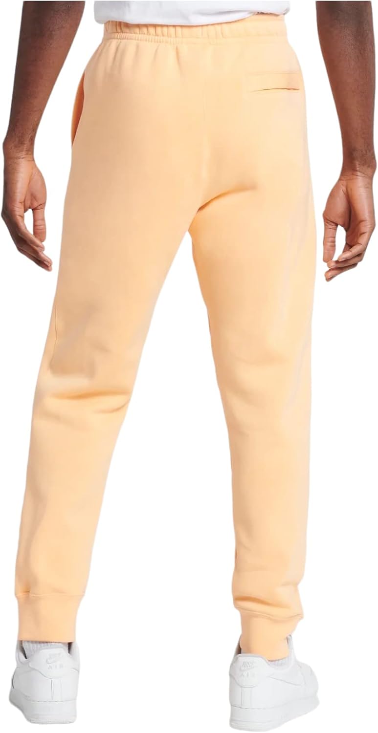 Nike Men's Club Fleece Standard Fit Tapered Leg Athletic Pants (as1, Alpha, x_l, Regular, Regular, Orange Chalk/Orange Chalk/White, X-Large)